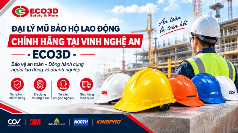 Đại Lý Mũ Bảo Hộ Lao Động Chính Hãng Tại Vinh Nghệ An - ECO3D